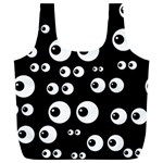 black white eyes Full Print Recycle Bag (XL)