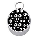 black white eyes Silver Compass (Mini)