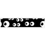 black white eyes Flano Scarf (Small)