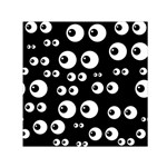 black white eyes Small Satin Scarf (Square)