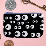 black white eyes Large Coin Purse