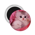 pink fluffy kitten 2.25  Magnet