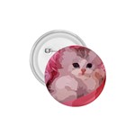 pink fluffy kitten 1.75  Button