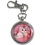 pink fluffy kitten Key Chain Watch