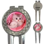 pink fluffy kitten 3-in-1 Golf Divot