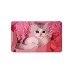 pink fluffy kitten Magnet (Name Card)