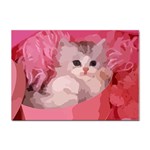 pink fluffy kitten Sticker A4 (10 pack)