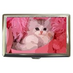 pink fluffy kitten Cigarette Money Case