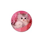 pink fluffy kitten Golf Ball Marker