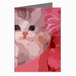 pink fluffy kitten Greeting Cards (Pkg of 8)