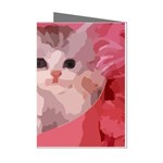 pink fluffy kitten Mini Greeting Cards (Pkg of 8)