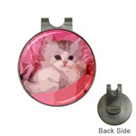 pink fluffy kitten Golf Ball Marker Hat Clip