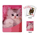 pink fluffy kitten Playing Cards Single Design