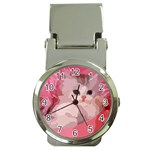 pink fluffy kitten Money Clip Watch