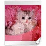 pink fluffy kitten Canvas 16  x 20 