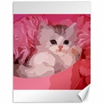 pink fluffy kitten Canvas 18  x 24 