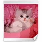 pink fluffy kitten Canvas 20  x 24 