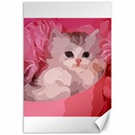 pink fluffy kitten Canvas 24  x 36 