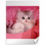 pink fluffy kitten Canvas 36  x 48 