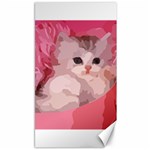 pink fluffy kitten Canvas 40  x 72 