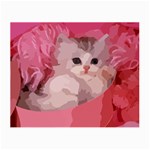 pink fluffy kitten Small Glasses Cloth (2 Sides)