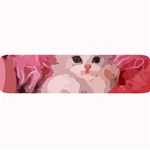 pink fluffy kitten Large Bar Mat