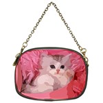 pink fluffy kitten Chain Purse (One Side)