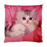 pink fluffy kitten Standard Cushion Case (One Side)