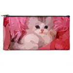 pink fluffy kitten Pencil Case