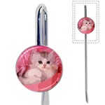 pink fluffy kitten Book Mark