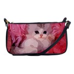 pink fluffy kitten Shoulder Clutch Bag