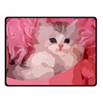 pink fluffy kitten Fleece Blanket (Small)