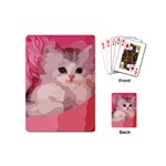 pink fluffy kitten Playing Cards (Mini)