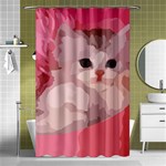 pink fluffy kitten Shower Curtain 48  x 72  (Small)