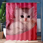 pink fluffy kitten Shower Curtain 60  x 72  (Medium)