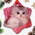 pink fluffy kitten Ornament (Snowflake)