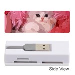 pink fluffy kitten Memory Card Reader (Stick)