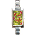 Halloween Fly Trap Rectangle Italian Charm Watch