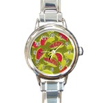 Halloween Fly Trap Round Italian Charm Watch