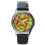 Halloween Fly Trap Round Metal Watch