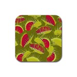 Halloween Fly Trap Rubber Coaster (Square)