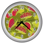 Halloween Fly Trap Wall Clock (Silver)