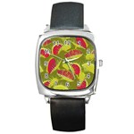 Halloween Fly Trap Square Metal Watch