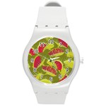 Halloween Fly Trap Round Plastic Sport Watch (M)