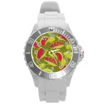 Halloween Fly Trap Round Plastic Sport Watch (L)