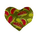 Halloween Fly Trap Standard 16  Premium Heart Shape Cushion 