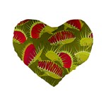 Halloween Fly Trap Standard 16  Premium Flano Heart Shape Cushion 