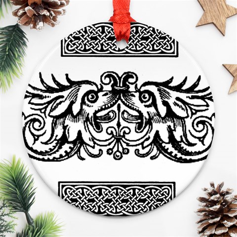 Celtic Dragons Ornament (Round) from ArtsNow.com Front