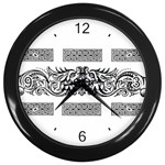 Celtic Dragons Wall Clock (Black)