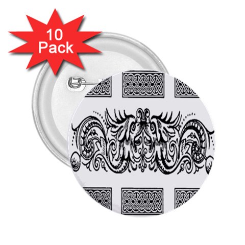 Celtic Dragons 2.25  Button (10 pack) from ArtsNow.com Front